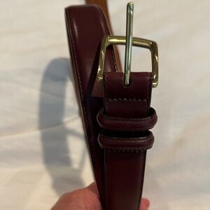 Brownish Red Leather Men's Belt